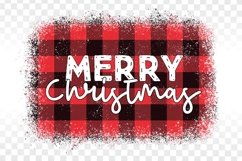 Merry Christmas png Sublimation Buffalo Plaid Product Image 1
