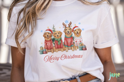 Merry Christmas Dogs PNG Sublimation Bundle Product Image 4
