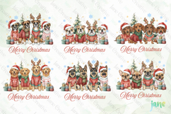 Merry Christmas Dogs PNG Sublimation Bundle Product Image 7