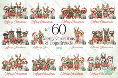 Merry Christmas Dogs PNG Sublimation Bundle Product Image 1