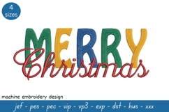 Merry Christmas Embroidery Design Product Image 1