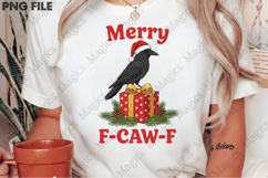 Merry Christmas F-Caw-F Crow PNG Product Image 2