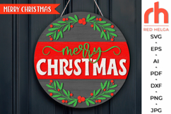christmas wreath sign svg, holly berry hanger svg, xmas door sign svg, laser cut file, layered xmas sign svg, winter welcome sign svg, hand drawn wreath sign, round hanging sign, boho christmas door sign, rustic christmas door sign, glowforge cut file