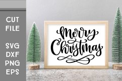 Merry Christmas, Hand Lettered Holiday SVG, Cutting File Product Image 1