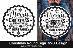 Christmas Round Sign SVG Bundle - Christmas Design Product Image 11
