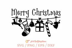 Merry Christmas Garland Decoration svg Product Image 1