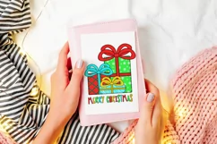 Merry Christmas Print | Christmas Gifts Boxes Illustration Product Image 3