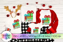 Merry Christmas Print | Christmas Gifts Boxes Illustration Product Image 1