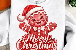 Merry Christmas Gingerbread Man PNG | Vintage Christmas Subl Product Image 2