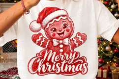Merry Christmas Gingerbread Man PNG | Vintage Christmas Subl Product Image 3