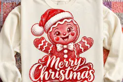 Merry Christmas Gingerbread Man PNG | Vintage Christmas Subl Product Image 4