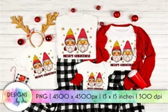Merry Christmas Gnomes Sublimation | Cute Christmas Gnomes Product Image 1