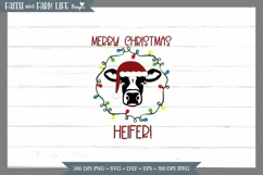 Merry Christmas Heifer SVG/PNG Product Image 4