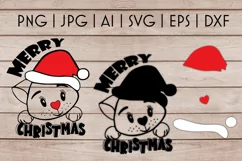 Christmas Kitten SVG | Merry Christmas SVG | Cat Lover SVG Product Image 2