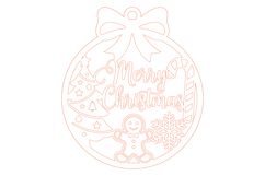 Merry Christmas Laser Cut Design SVG Product Image 2