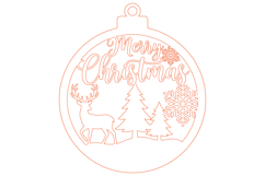 Merry Christmas Laser Cut SVG Product Image 2