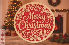 Merry Christmas Laser Cut SVG Product Image 1