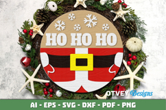 Merry Christmas Round Sign Door Hanger Lasercut Product Image 1