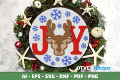 Merry Christmas Round Sign Door Hanger Lasercut Product Image 2