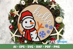 Merry Christmas Round Sign Door Hanger Lasercut Product Image 3