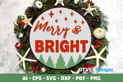 Merry Christmas Round Sign Door Hanger Lasercut BUNDLES Product Image 4