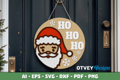 Merry Christmas Round Sign Door Hanger Lasercut BUNDLES Product Image 6