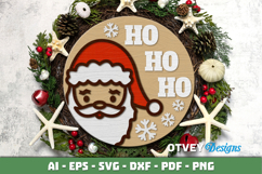 Merry Christmas Round Sign Door Hanger Lasercut Product Image 2