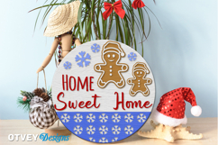 Merry Christmas Round Sign Door Hanger Lasercut BUNDLES Product Image 2