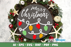 Merry Christmas Round Sign Door Hanger Lasercut BUNDLES Product Image 5