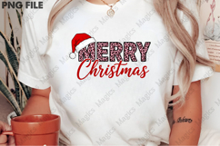 Merry Christmas Leopard Santa Hat PNG Product Image 2