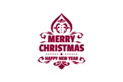 Merry christmas lettering design vector Product Image 1