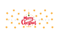 merry christmas libbey beer can glass full wrap svg presized template for 16oz and 20oz glass for Cricut Silhouette and sublimation