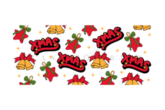 merry christmas libbey beer can glass full wrap svg presized template for 16oz and 20oz glass for Cricut Silhouette and sublimation