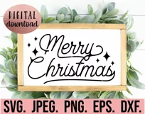 Merry Christmas SVG - Holiday Christmas Sweater Quote File Product Image 2