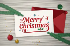 Merry Christmas Retro Swash Lettering Product Image 2