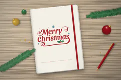 Merry Christmas Retro Swash Lettering Product Image 5