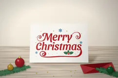 Merry Christmas Retro Swash Lettering Product Image 3