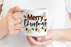 Merry Christmas | Christmas Lights | Buffalo Plaid Letters Product Image 2