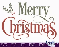 Merry Christmas Holly Christmas Farmhouse Sign Svg Product Image 2