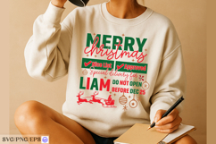 Merry Christmas Special Delivery for Liam Nice List SVG PNG Product Image 2