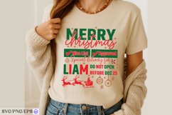 Merry Christmas Special Delivery for Liam Nice List SVG PNG Product Image 3