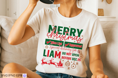 Merry Christmas Special Delivery for Liam Nice List SVG PNG Product Image 4
