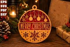 Merry Christmas Laser Cut SVG Product Image 1