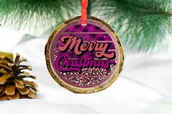 Merry Christmas Ornament Sublimation I Holiday Ornament PNG