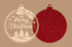 Merry Christmas Ornament SVG Product Image 2