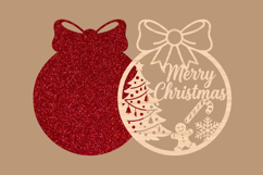 Merry Christmas Ornament SVG Product Image 2
