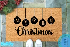 Farmhouse Christmas Doormat Svg - Merry Christmas Svg Sign Product Image 1
