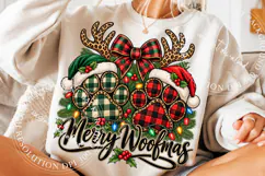 Merry Christmas Paw Print PNG, Pet Lover Sublimation Png Product Image 5