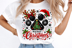 Merry Christmas Paw Print Sublimation PNG Product Image 3