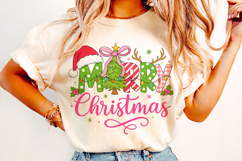 Merry Christmas PNG, Holiday PNG, Preppy PNG, Santa PNG Product Image 2